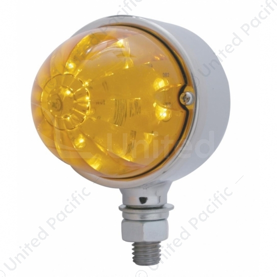 17 LED Dual Function Watermelon Single Face Light - Amber LED/Amber Lens
