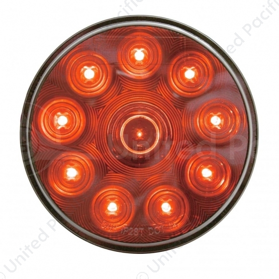 10 LED 4" Auxiliary Light - Red LED With Chrome Lens