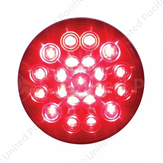 21 LED "Competition Series" 4" Round Light (Stop, Turn & Tail) - Red LED/Red Lens