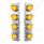 SS Front Air Cleaner Bracket With 8X 17 Amber LED Beehive Lights & SS Visors For Peterbilt -Amber Le