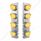 SS Front Air Cleaner Bracket With 8X 17 Amber LED Beehive Lights & SS Visors For Peterbilt -Clear Le