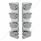 SS Front Air Cleaner Bracket With 8X 17 Amber LED Hi/Lo Watermelon Lights & SS Visors For Peterbilt-