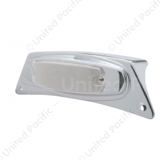Chrome Fender Light Bracket With 12 LED Light - Amber LED/Clear Lens