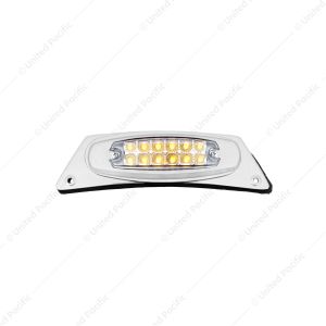 Chrome Fender Light Bracket With 12 LED Reflector Light - Amber LED