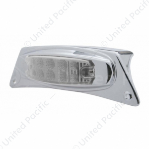 Chrome Fender Light Bracket With 10 LED Reflector Light - Amber LED