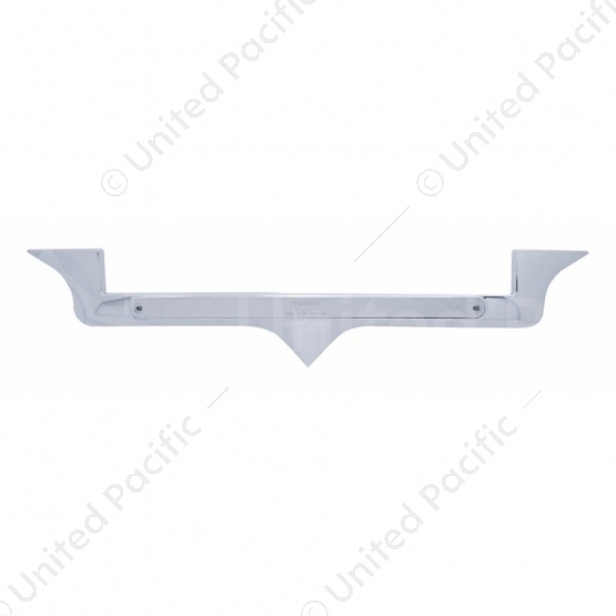 Chrome Hood Emblem Trim With 14 LED Light Bar For Kenworth - Amber LED/Chrome Lens