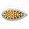 39 LED "Teardrop" Auxiliary Light With Bezel - Amber LED/Chrome Lens