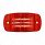 8 LED Rectangular Clearance/Marker Light - Red LED/Red Lens (Bulk)