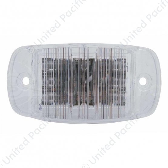 8 LED Rectangular Clearance/Marker Light - Amber LED/Clear Lens (Bulk)