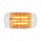 8 LED Rectangular Clearance/Marker Light - Amber LED/Clear Lens (Bulk)