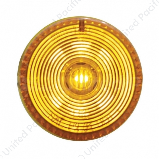 Single LED 2" Round Light (Clearance/Marker) - Amber LED/Amber Lens (Bulk)