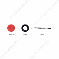 Single LED 2" Round Low Profile Light Kit (Clearance/Marker) - Red LED/Red Lens