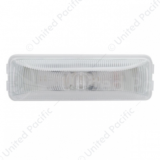 Single LED Rectangular Light (Clearance/Marker) - Amber LED/Clear Lens (Bulk)
