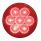 7 LED 4" Round Reflector Light (Stop, Turn & Tail) - Red LED/Red Lens