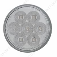 7 LED 4" Round Reflector Light (Stop, Turn & Tail) - Red LED/Clear Lens (Bulk)
