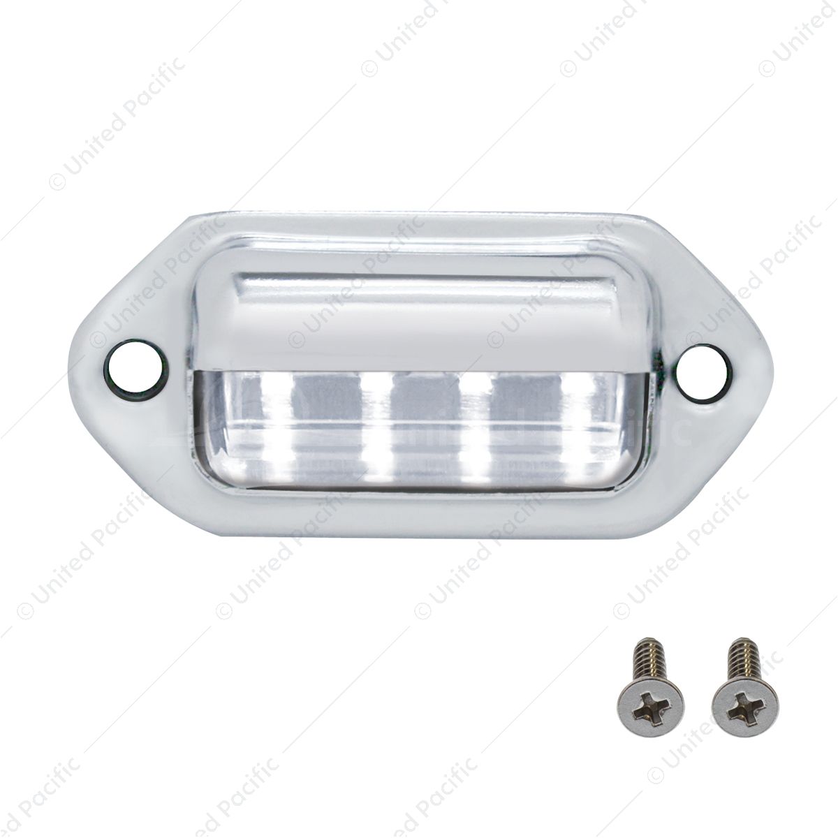 4 White LED Chrome License Plate Light/Utility Light (Bulk)