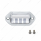 4 White LED Chrome License Plate Light/Utility Light