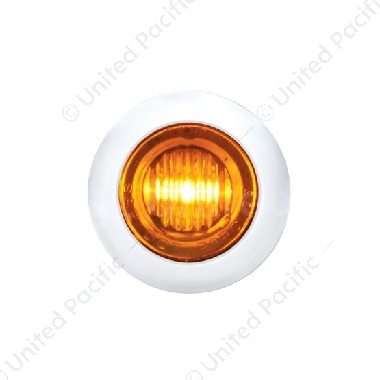 3 LED 3/4" Mini Light With Bezel (Clearance/Marker) - Amber LED/Amber Lens
