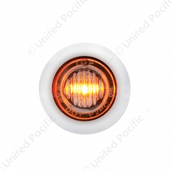 3 LED 3/4" Mini Light With Bezel (Clearance/Marker) - Amber LED/Clear Lens