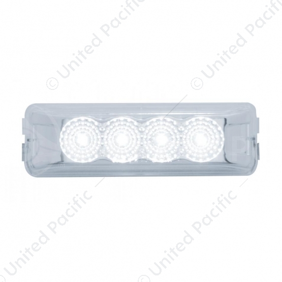 4 LED Reflector Auxiliary/Utility Light - White LED/Clear Lens
