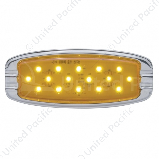 16 LED Retro Light (Clearance/Marker) - Flush Mount - Amber LED/Amber Lens