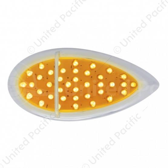 39 LED Flush Mount "Teardrop" Turn Signal Light - Amber LED/Amber Lens