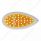 39 LED Flush Mount "Teardrop" Turn Signal Light - Amber LED/Amber Lens