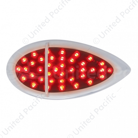 39 LED Flush Mount "Teardrop" Light (Stop, Turn & Tail) - Red LED/Red Lens