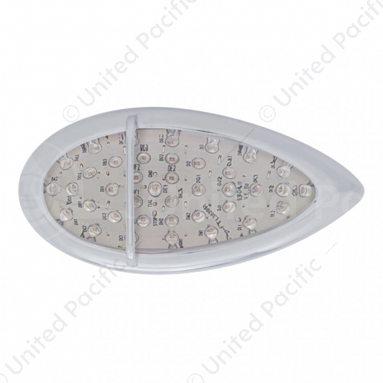 39 LED Flush Mount "Teardrop" Turn Signal Light - Amber LED/Clear Lens