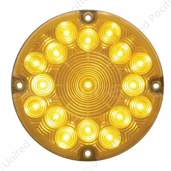 17 LED 7" Turn Signal Light - Amber LED/Amber Lens (Bulk)