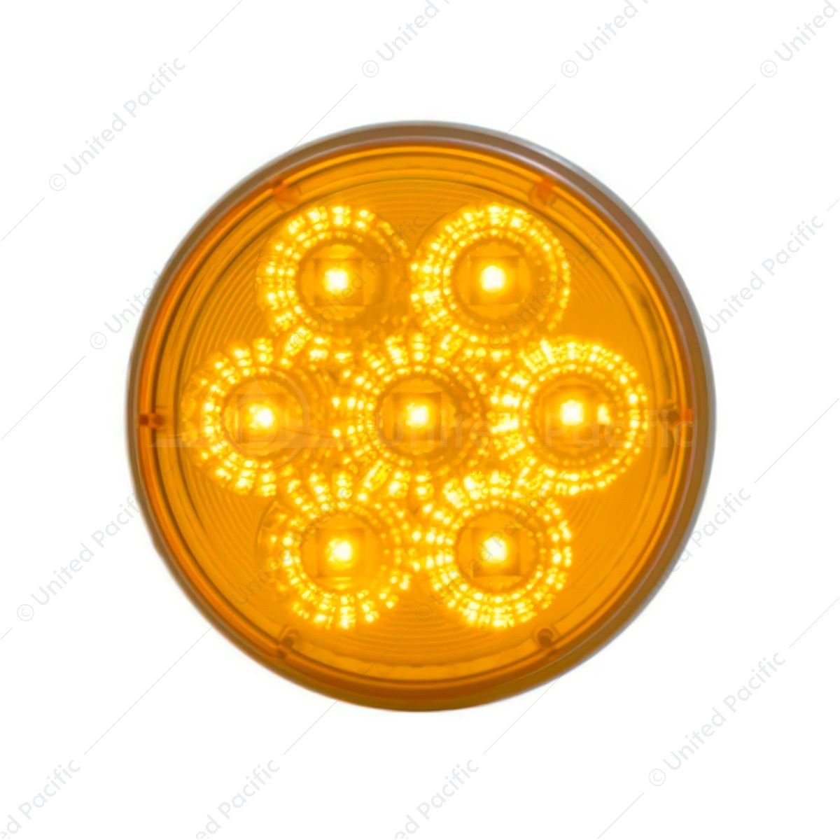 7 LED 4" Reflector Turn Signal Light - Amber LED/Amber Lens
