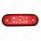 7 LED 6" Oval Reflector Light (Stop, Turn & Tail) - Red LED/Red Lens