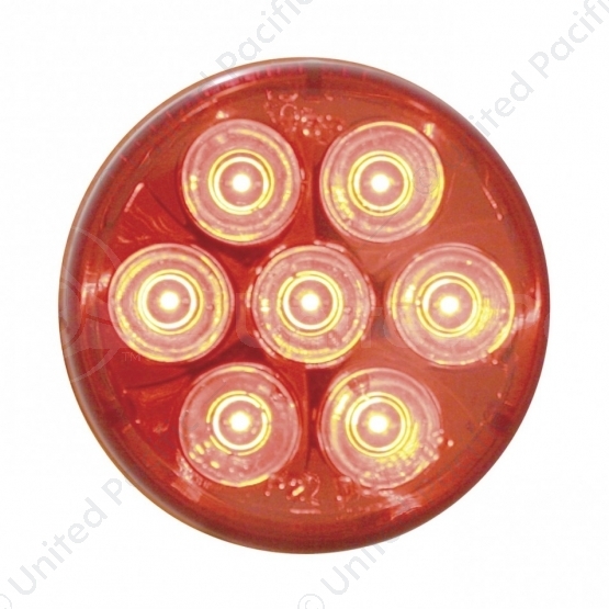 7 LED 2" Round Light (Clearance/Marker) - Red LED/Red Lens