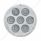 7 LED 2" Round Light (Clearance/Marker) - Amber LED/Clear Lens