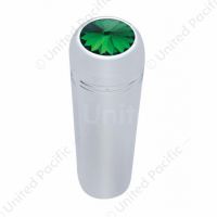 1-7/8" Short Aluminum Toggle Switch Extension With Crystal For Kenworth - Green Crystal