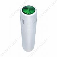 2-1/4" Long Aluminum Toggle Switch Extension With Crystal For Kenworth - Green Crystal