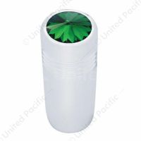 1-5/8" Short Toggle Switch Extension With Color Crystal - Green Crystal