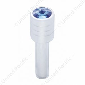 Chrome Door Lock Knob With 7/16" Blue Crystal (2pc/set)