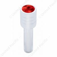 Chrome Door Lock Knob With 7/16" Red Crystal (2pc/set)