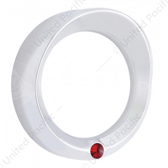 Signature Series Speed/Tachometer Gauge Cover With Visor For Kenworth - Red Crystal