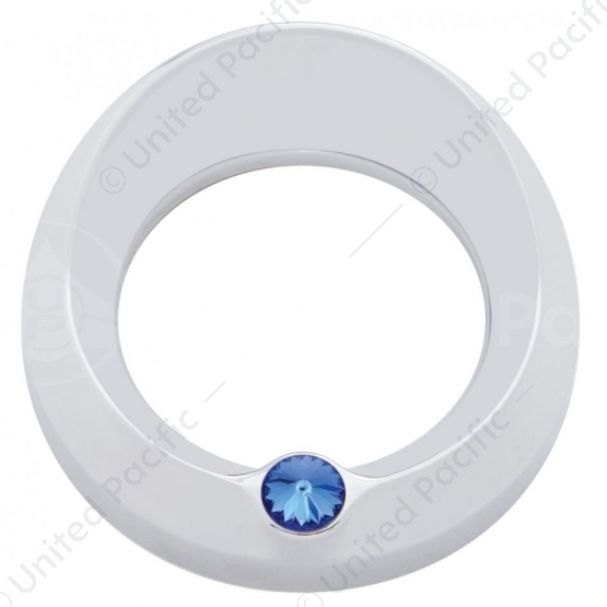 Signature Series Gauge Cover With Visor & Crystal For 3-3/4" DIA Speed/Tachometer Gauge - Blue Cryst