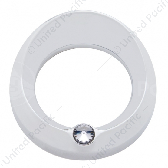 Signature Series Gauge Cover With Visor & Crystal For 3-3/4" DIA Speed/Tachometer Gauge - Clear Crys