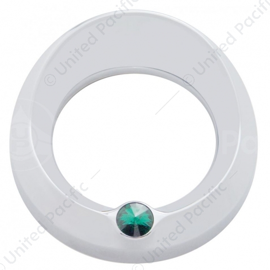 Signature Series Gauge Cover With Visor & Crystal For 3-3/4" DIA Speed/Tachometer Gauge - Green Crys