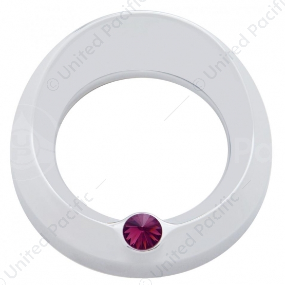 Signature Series Gauge Cover With Visor & Crystal For 3-3/4" DIA Speed/Tachometer Gauge - Purple Cry