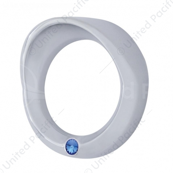 Signature Series Small Gauge Cover With Visor For 2006+ Peterbilt - Blue Crystal