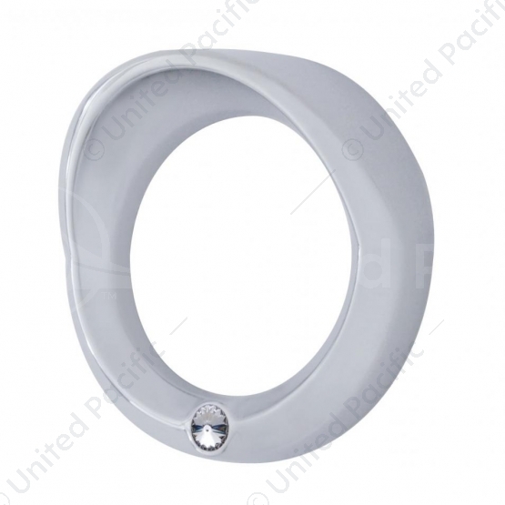 Signature Series Small Gauge Cover With Visor For 2006+ Peterbilt - Clear Crystal