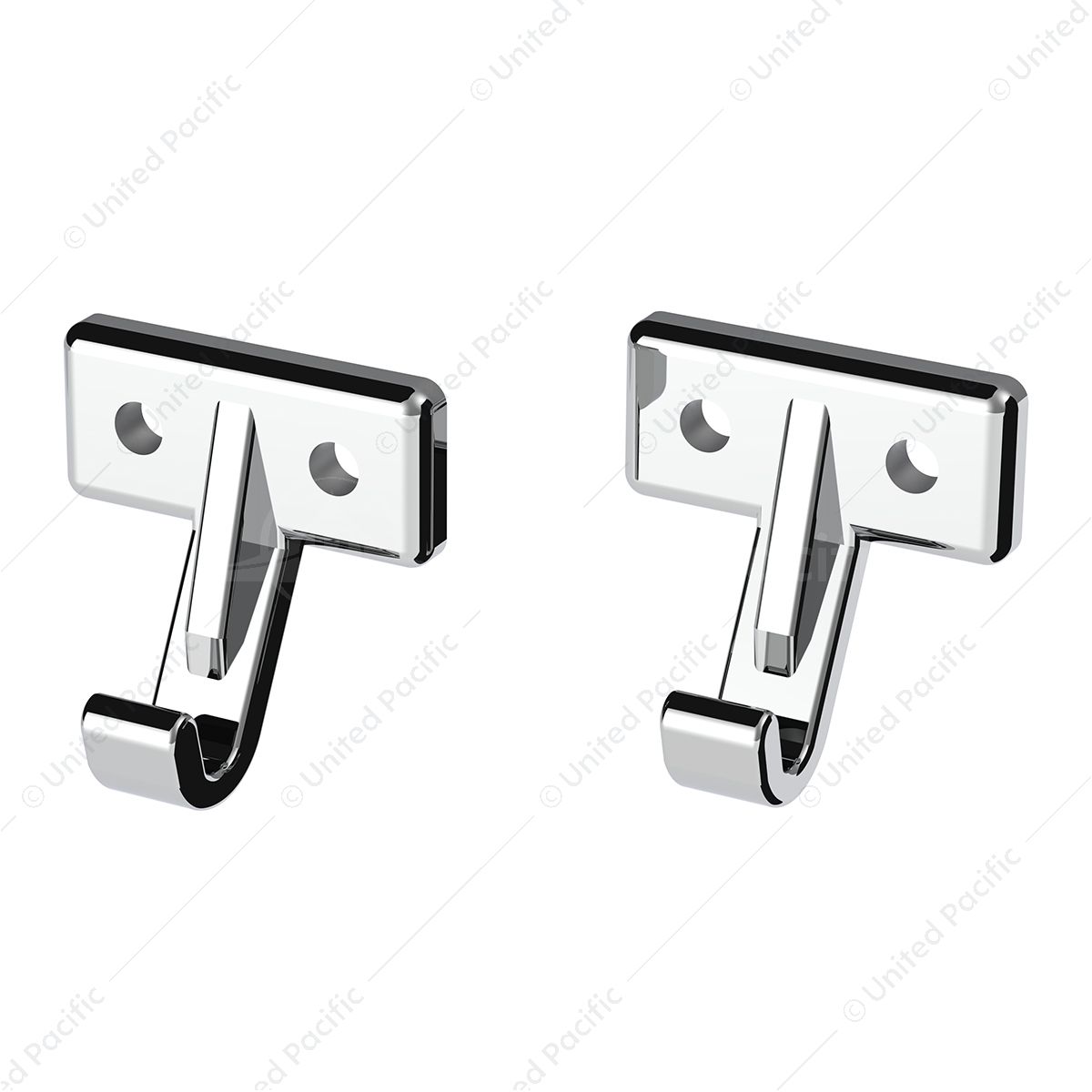 Chrome Plastic Sun Visor Hooks For Kenworth W900 (1990-2005) And T800/T600 (1986-2005) (2-Pack)