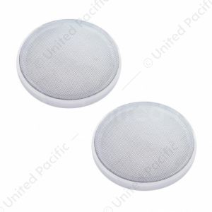 Chrome 6-1/2" Round Speaker Cover For Various Peterbilt Models (Card of 2)