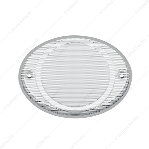 Chrome CB Radio Speaker Cover For Kenworth W900L/T600 (1993-2005) And T800 (1986-2005)
