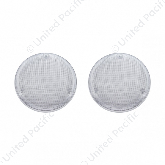 Chrome 6-3/4" Round Speaker Cover For Various Freightliner & Kenworth Models (Pair)